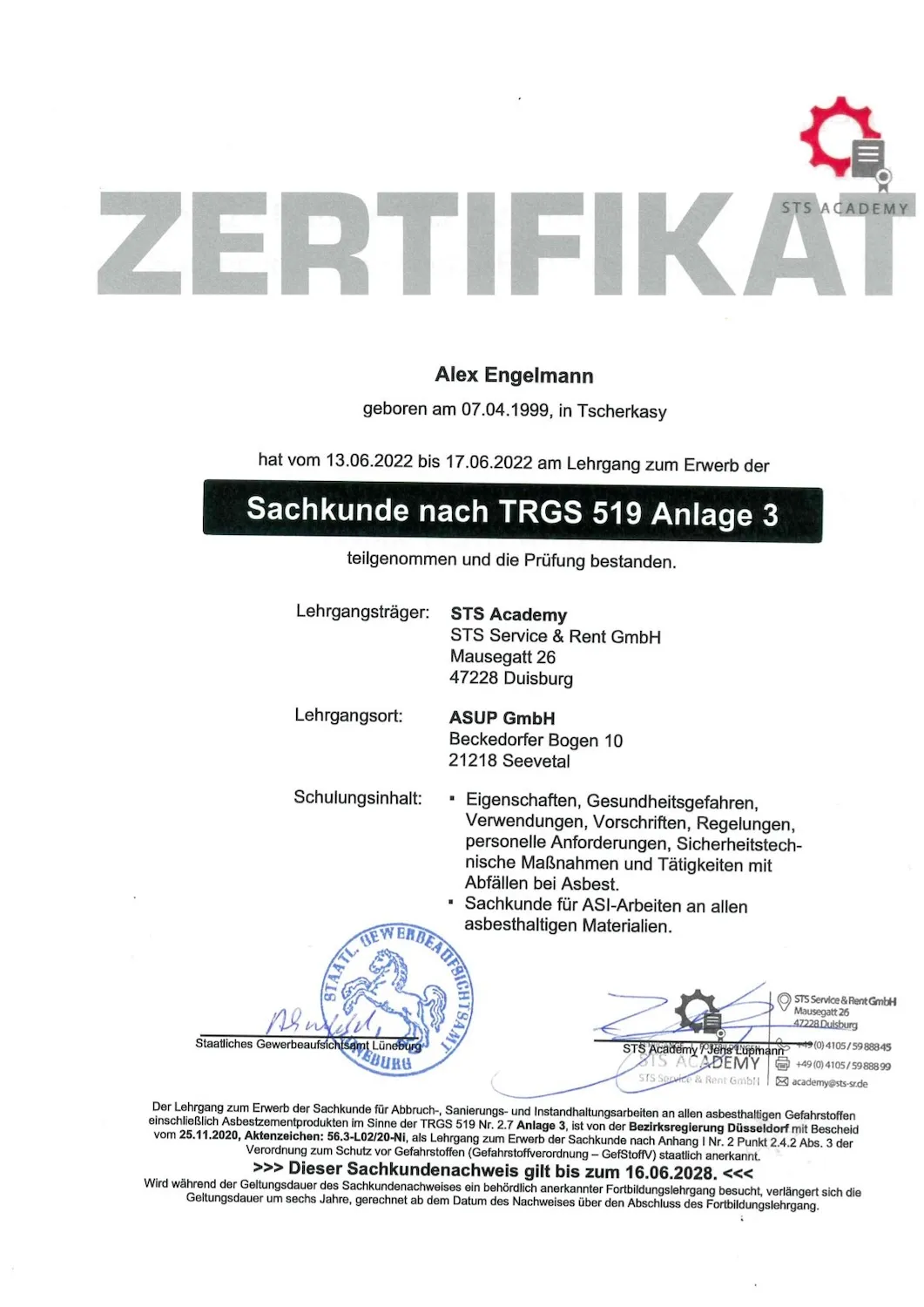 TRGS 519 von Engelmann Services GmbH