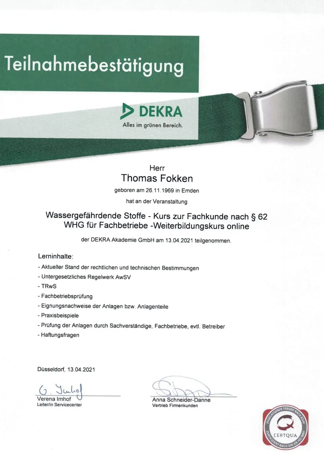 WHG §62 von Engelmann Services GmbH